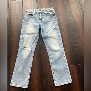 Joes Jean- Lara, fairway destruct, mid rise cigarette crop, sz 24,